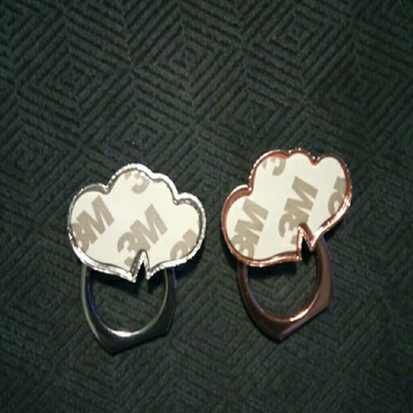 BOGO-Double Heart & Rhinestone Phone Ring - Picture 4 of 5